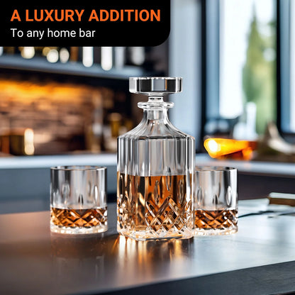Whiskey Decanter Set with Glasses and Whiskey Stones, Whiskey Decanter Sets for Men, Valentine'S Day Gift, Anniversary Birthday Gifts for Father Mother Husband
